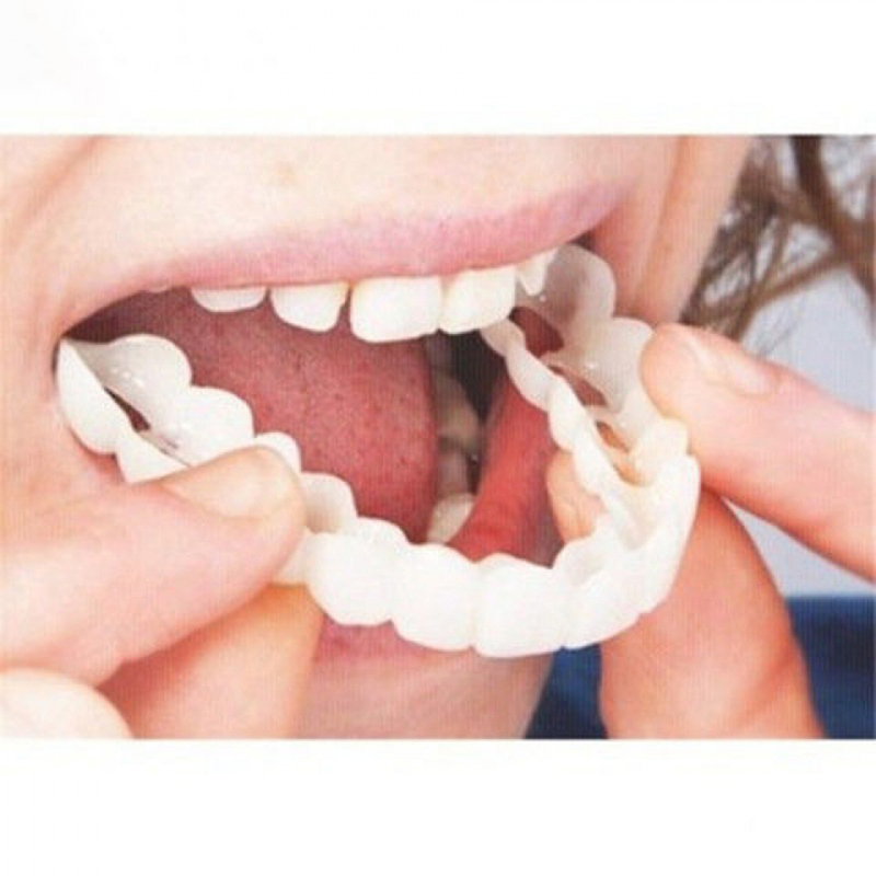 Teeth Whitening For Braces - Perfect Fit False Teeth Cover Whitening