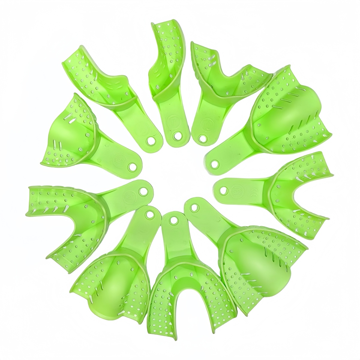 Teeth Whitening Trays - 10pcs/Set Autoclavable Dental Plastic Impression Trays